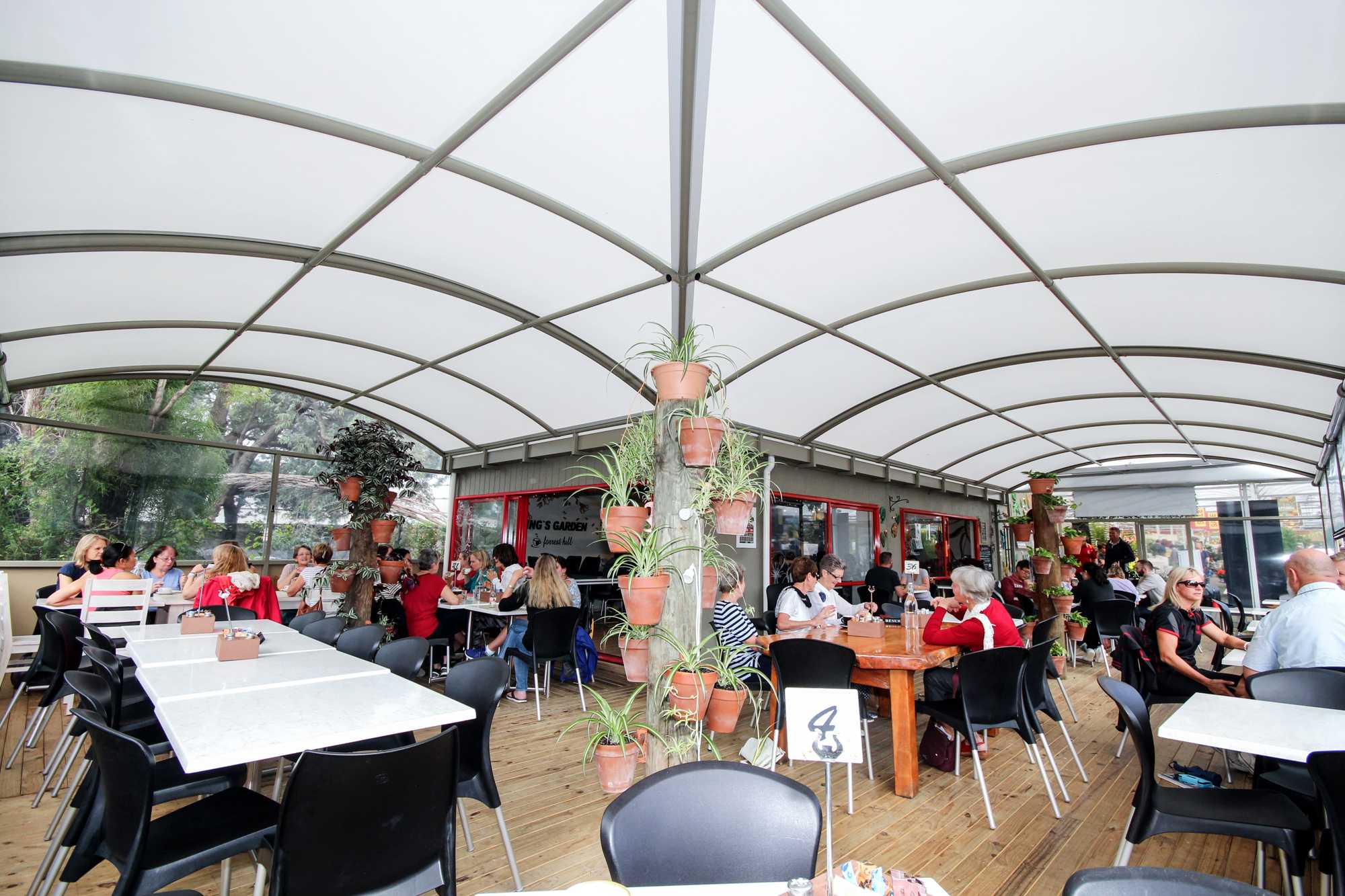 Kings Plant Barn Cafe Canopy by Fresco Shades